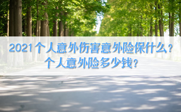 个人意外伤害意外险是什么？个人意外险多少钱？插图