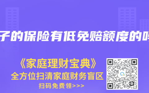 孩子的保险有低免赔额度的吗