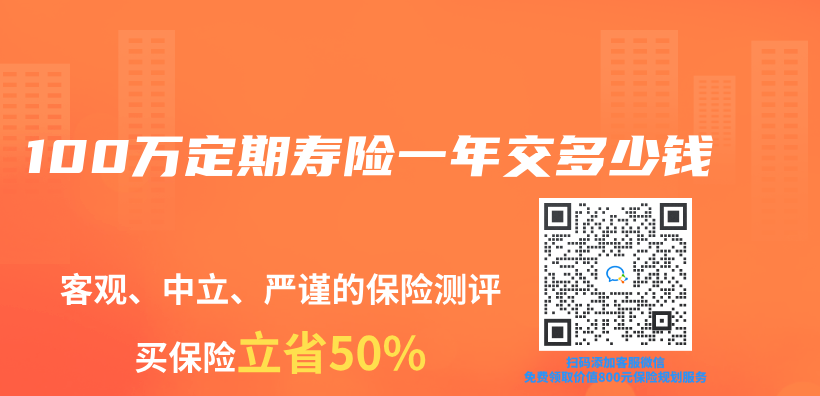 100万定期寿险一年交多少钱插图