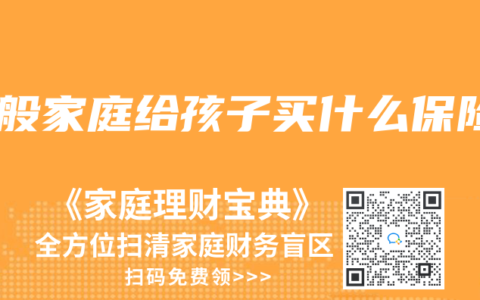 一般家庭给孩子买什么保险