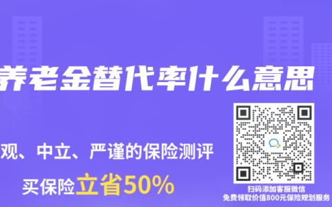 养老金替代率什么意思