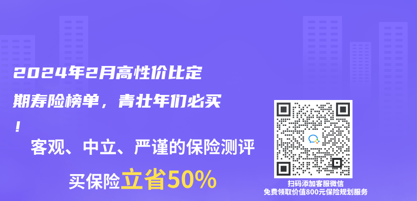 2024年2月高性价比定期寿险榜单，青壮年们必买！插图