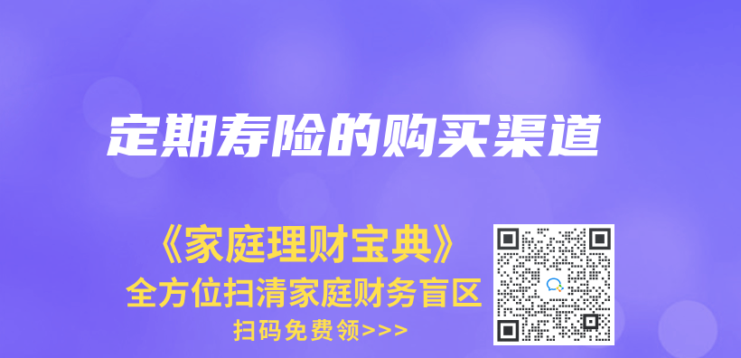 定期寿险的购买渠道插图